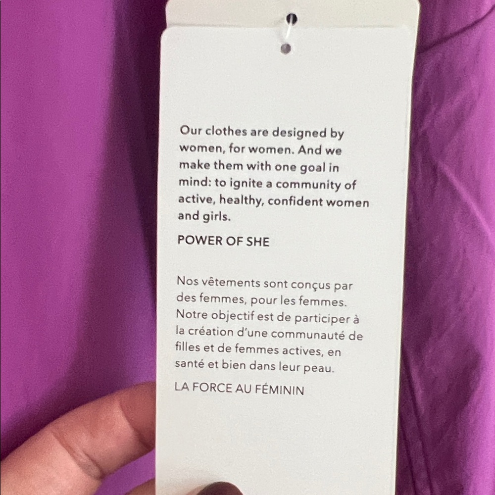 Athleta Oversized Poplin Top Purple - Picture 7 of 14